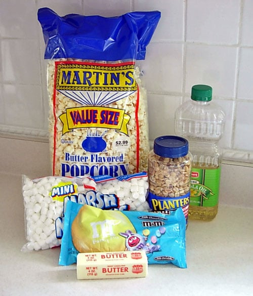 Popcorn-Cake-ingredients Popcorn-Cake-ingredients on kitchen counter