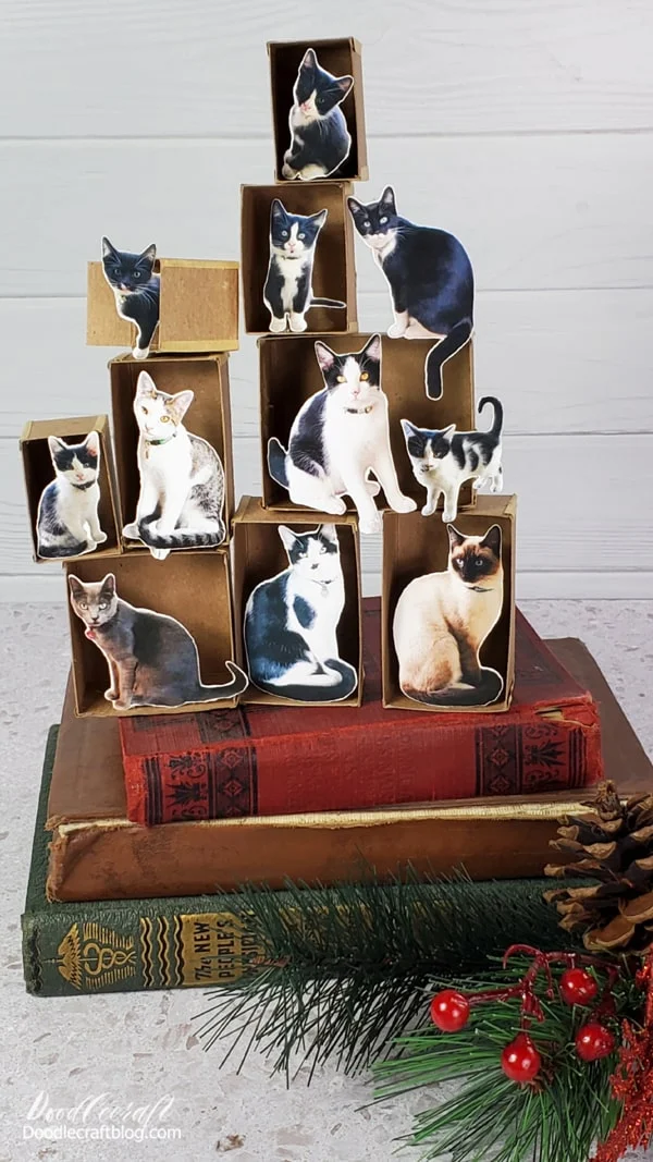 How to Make Miniature Cats in Boxes Cats love boxes! See how easy it is to make a little miniature version of your cat in a box. It's the perfect handmade gift for a cat lover, ornament for the Christmas tree, or miniature display on the shelf.