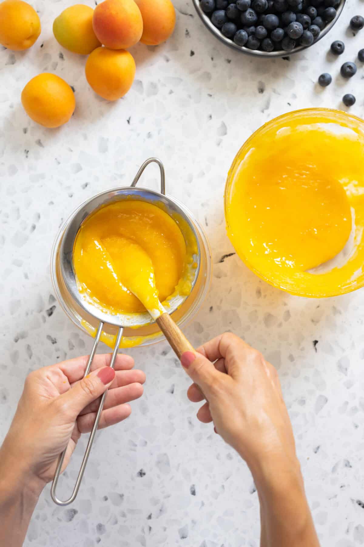 straining the curd
