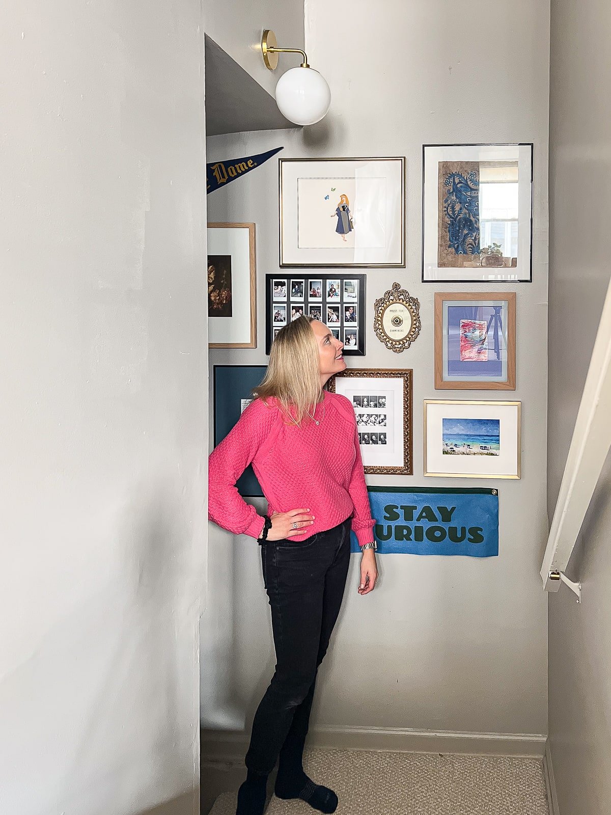 Our new staircase gallery wall in our home