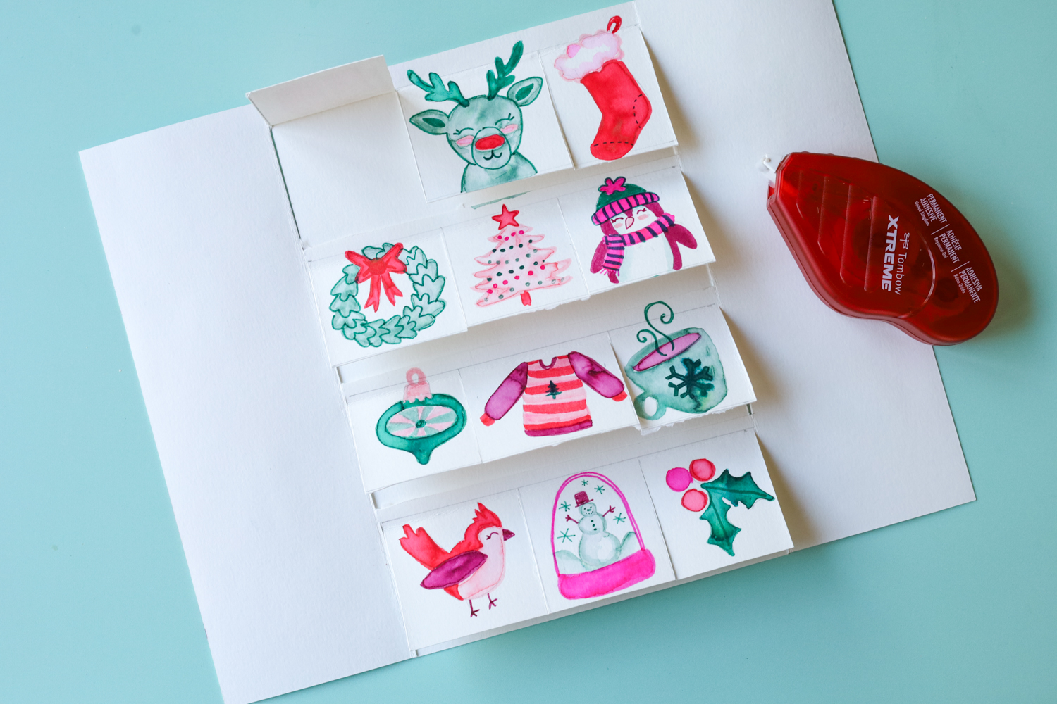DIY Advent Calendar Book using @tombowusa Dual Brush Pens