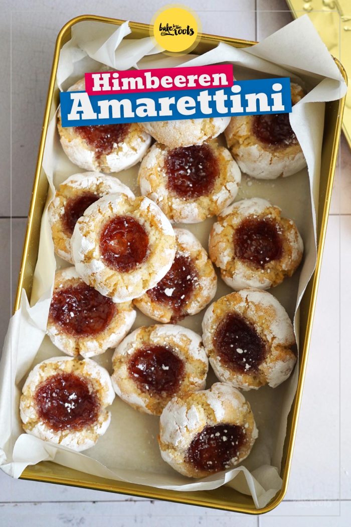 Himbeeren Amarettini Plätzchen | Bake to the roots