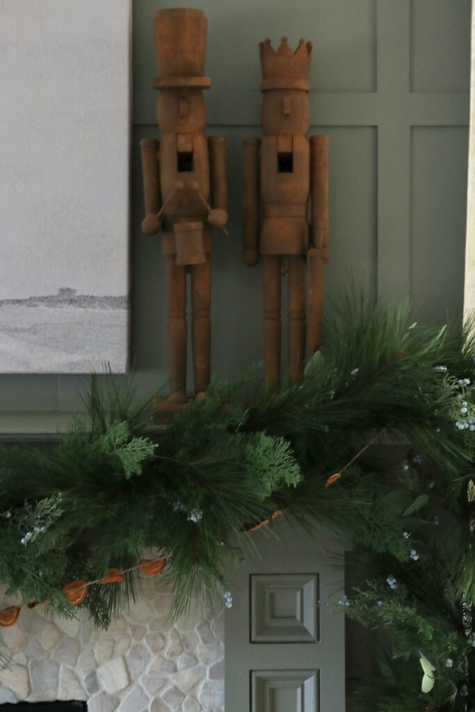 Aged nutcrackers. Coastal Niece Christmas Holiday Housewalk. Jennifer O'Brien City Farmhouse.