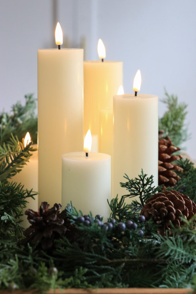 2" pillar flameless candles Amazon. Coastal Niece Christmas Holiday Housewalk. Jennifer O'Brien City Farmhouse.