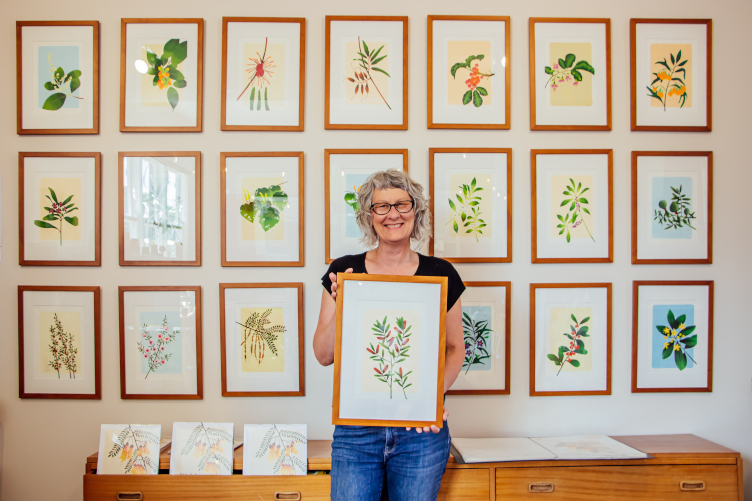 Helene Hall of Heysmartypants with her botanical collection
