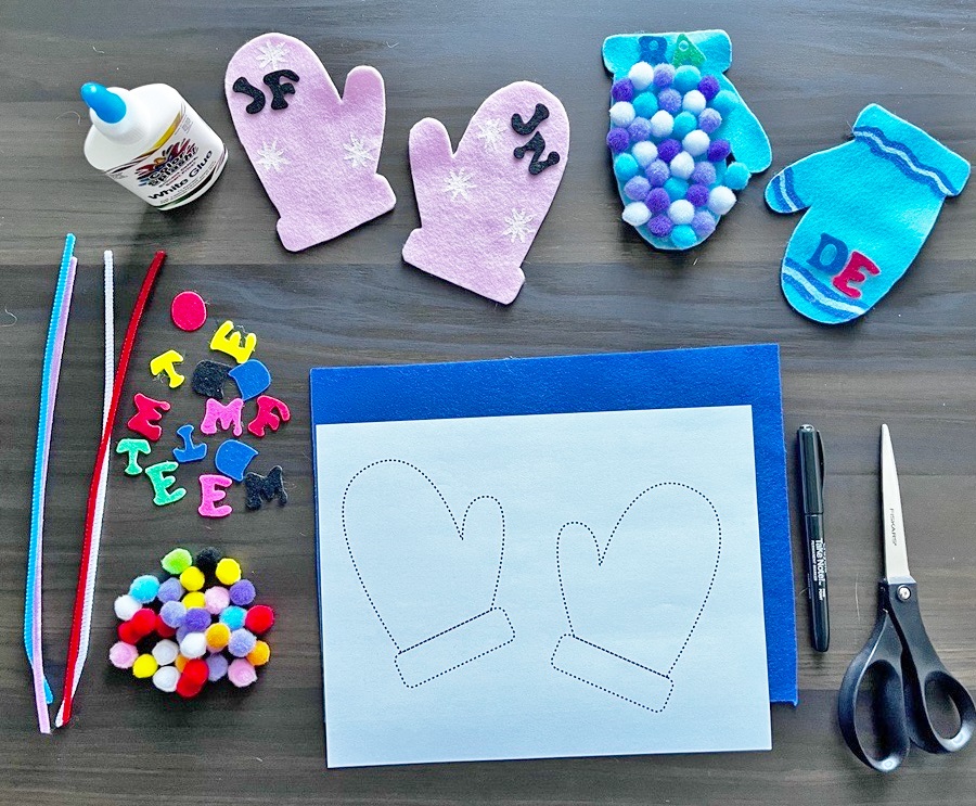 DIY Felt Mittens Craft for the Winter Season – Printable Templates
