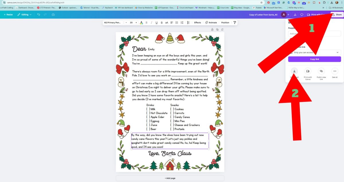 edit santa letter canva