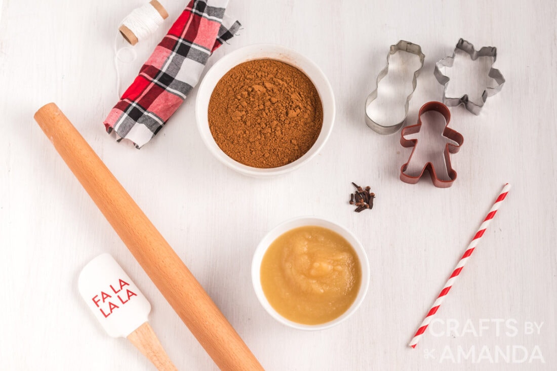 ingredients for cinnamon ornaments