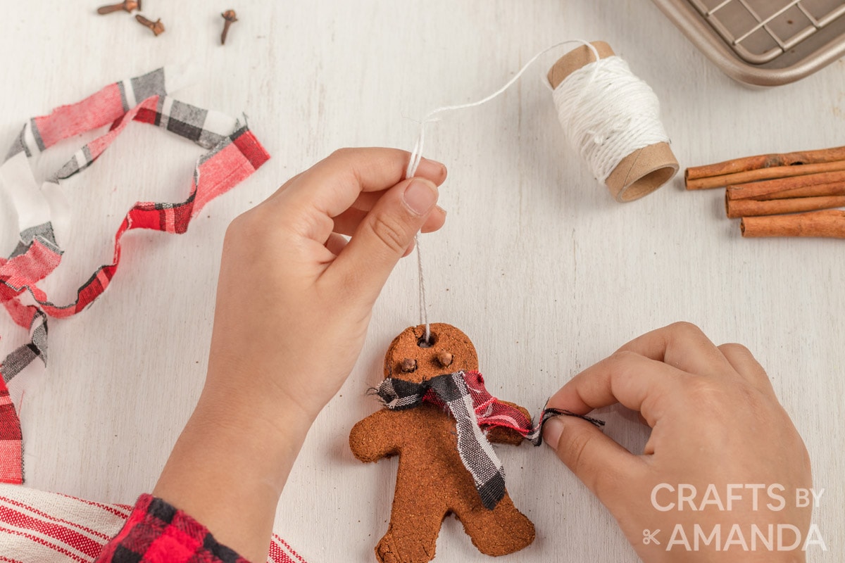 adding hanger to ornament