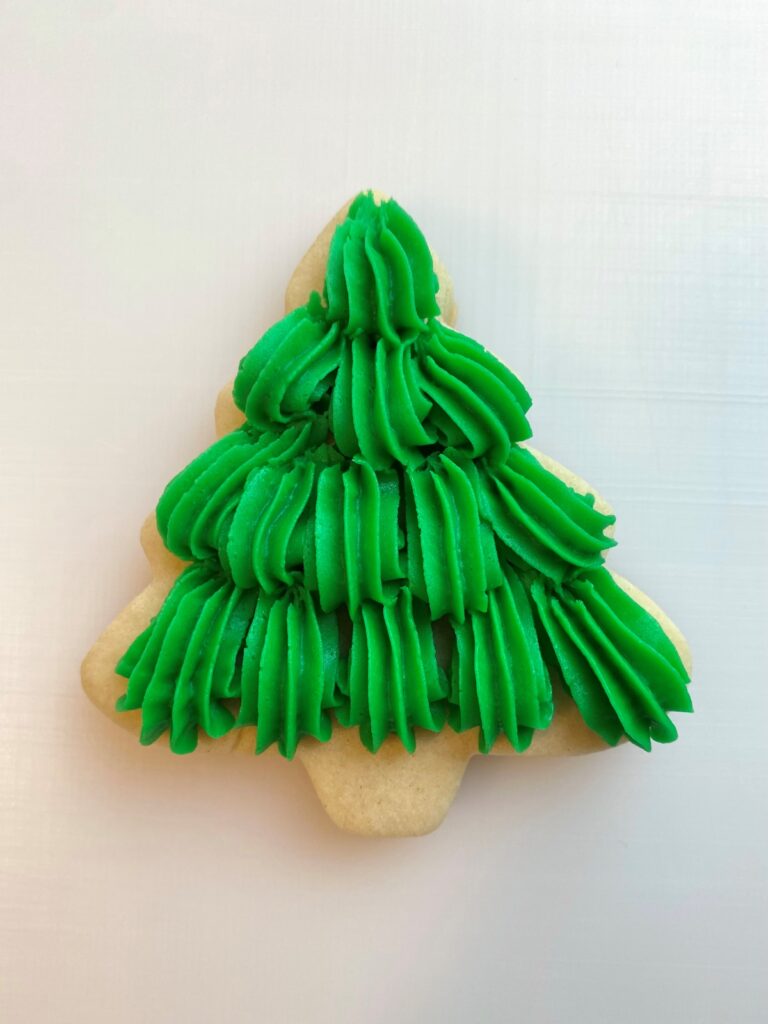 sprinkle christmas tree sugar cookies