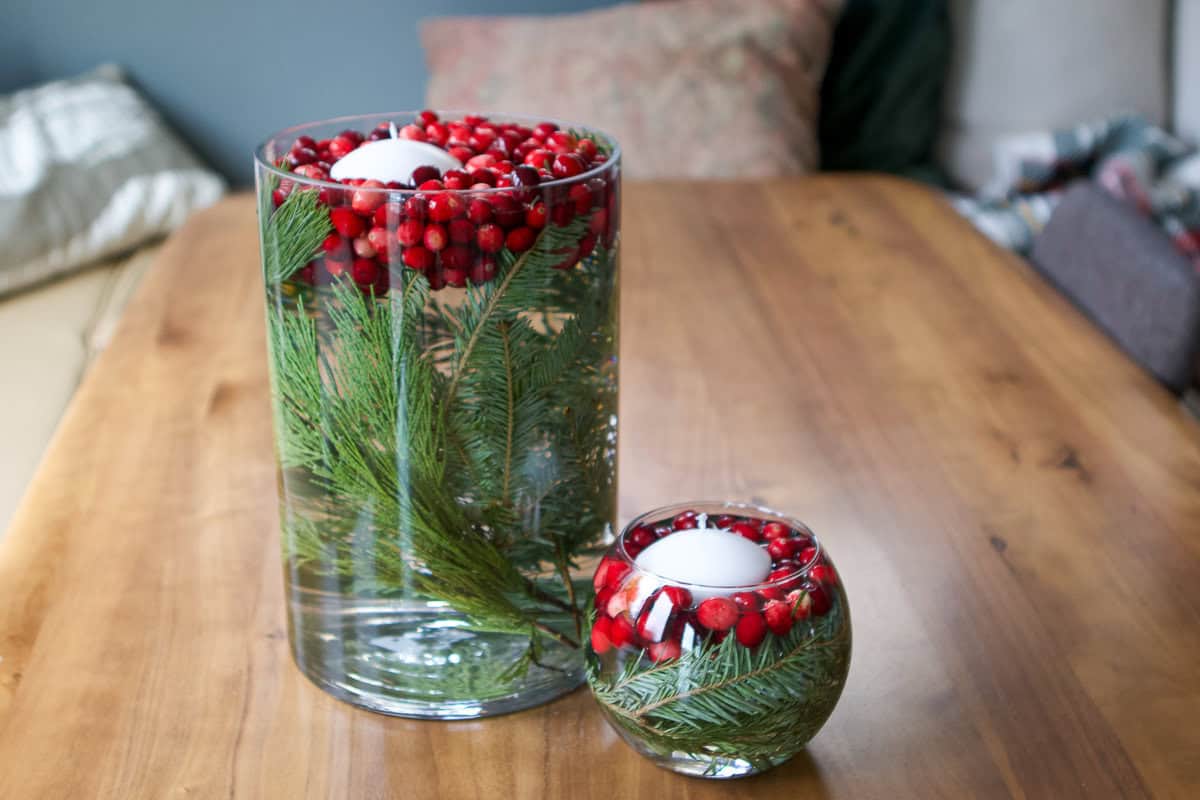 Add a small vase along with your large one to create a multi-level display