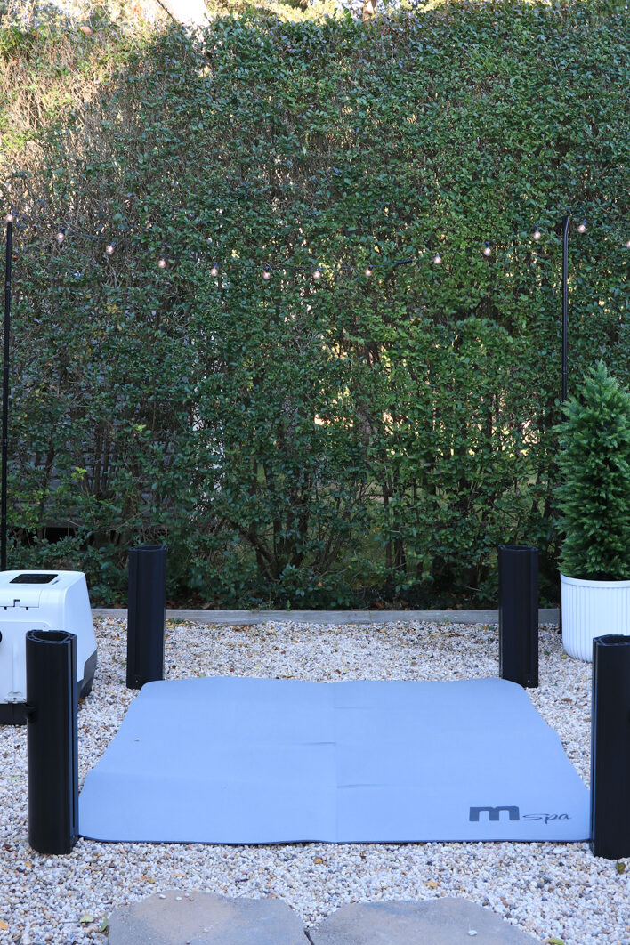 My New Portable Hot Tub the Oslo by Mspa. City Farmhouse by Jennifer O'Brien. Setting up the sleek, faux wood sides