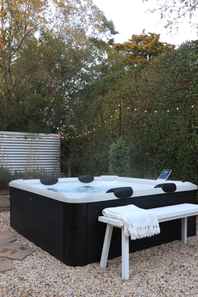 My New Portable Hot Tub the Oslo by Mspa. City Farmhouse by Jennifer O'Brien.
