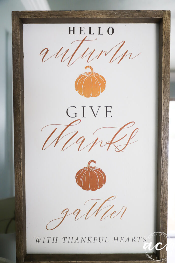fall sign on mirror