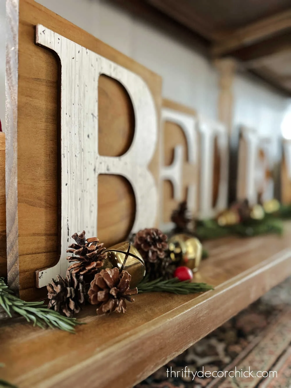 DIY wood BELIEVE art letters