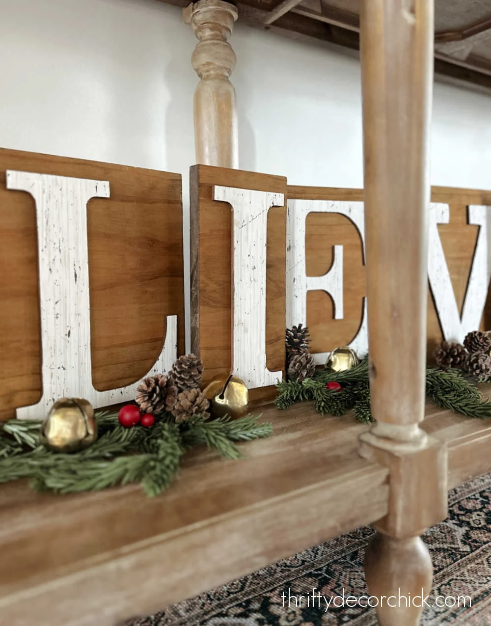 wood DIY Christmas letters