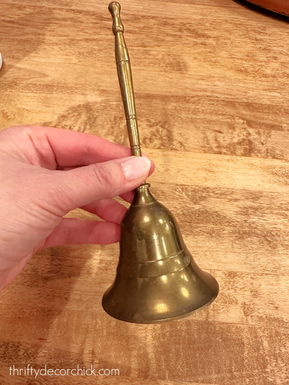 antiqued stand up brass bell