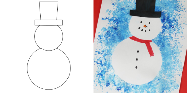snowman template craft 300