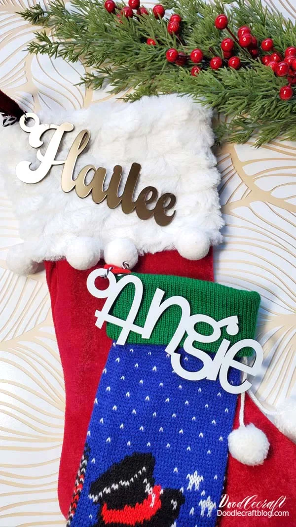 How to Make DIY Personalized Acrylic Stocking Tags How to Make DIY Personalized Acrylic Stocking Tags Learn how to make DIY personalized acrylic stocking tags using the xTool S1, a 20W diode laser! These darling custom stocking tags can be altered to be made as leather stocking tags, wood stocking tags or acrylic stocking tags. Add special name tags to each stocking so the correct recipient gets their Christmas stockings filled with surprises!