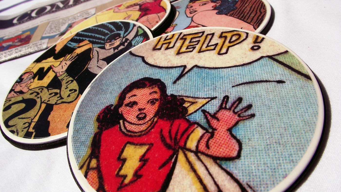 Make comic coasters