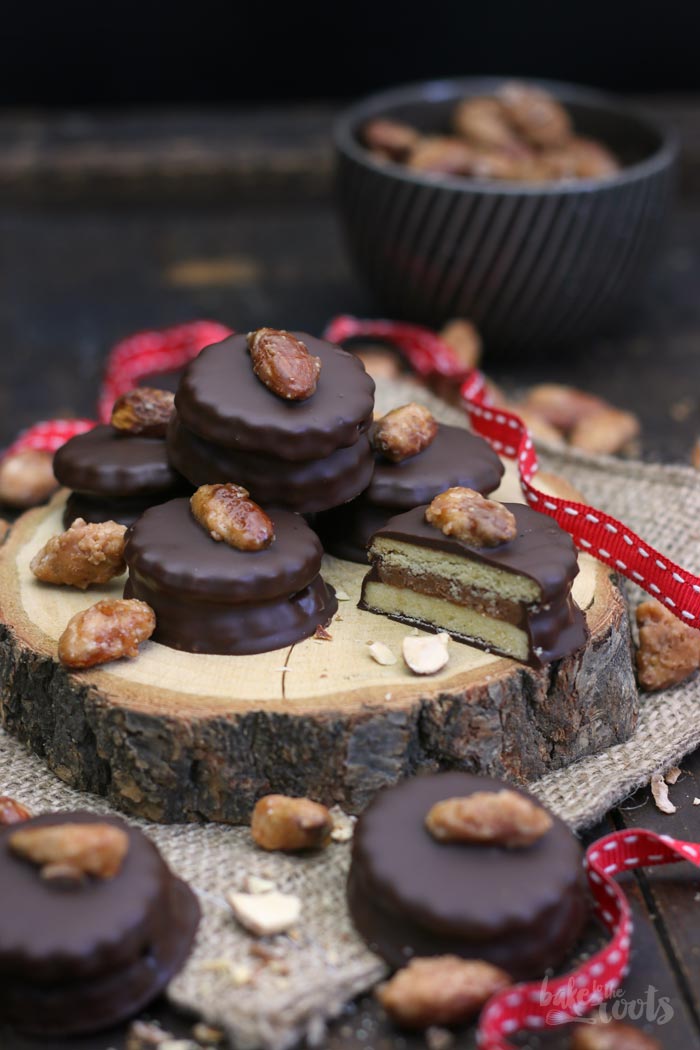 Gebrannte Mandel Nougat Sandwich Cookies | Bake to the roots
