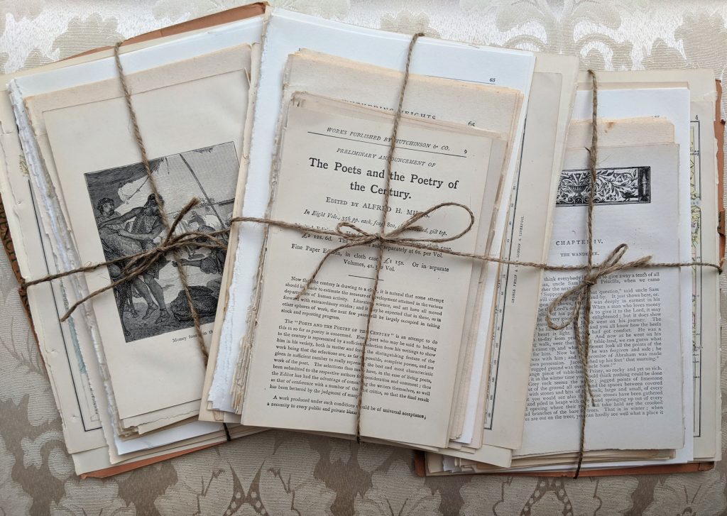 Vintage junk journal papers