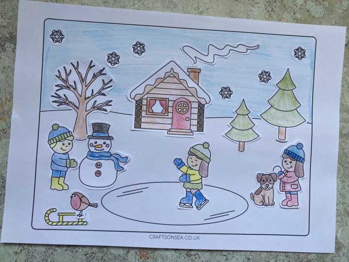 cut and paste winter craft