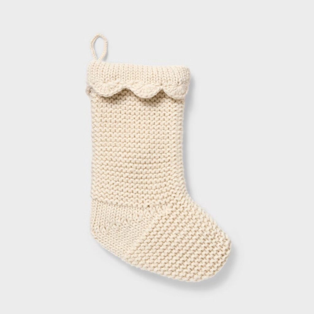 Scalloped Knit Stockings-Target Christmas