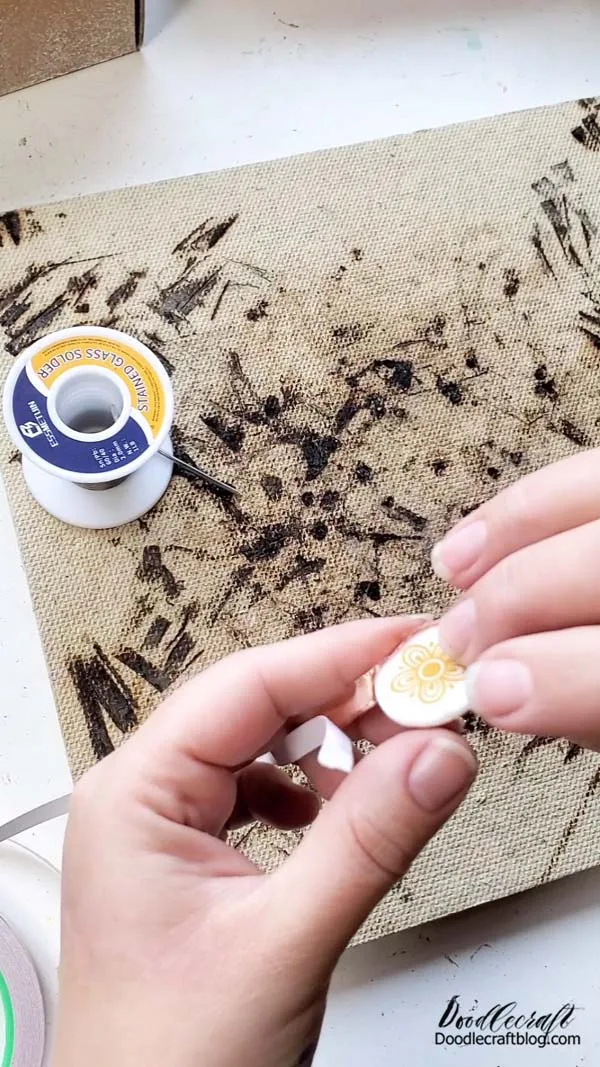 How to Make Corelle Plate Necklace Jewelry DIY! Step 4: Copper Foil Clean the Corelle Plate pendants and dry them completely. Then wrap the edges of the plate with copper foil so it overlaps evenly on the front and the back of the pendant.