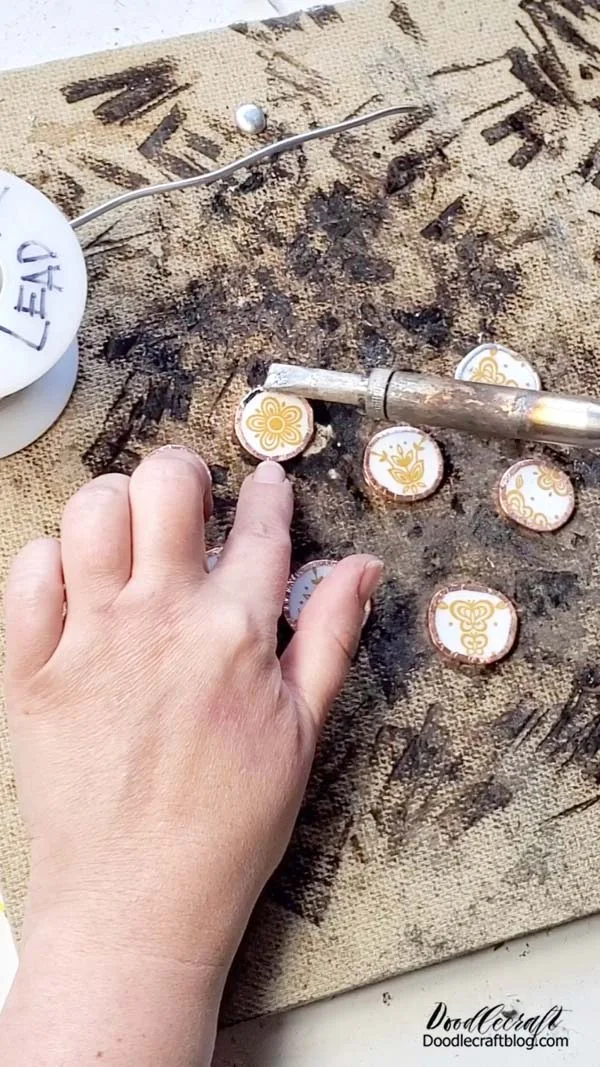 How to Make Corelle Plate Necklace Jewelry DIY! Then trace the fluxed copper foil, leaving a little bead of solder in its wake.