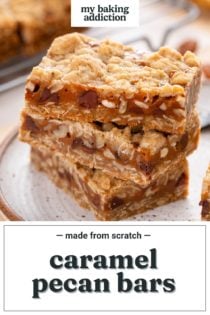 Caramel Pecan Bars | My Baking Addiction