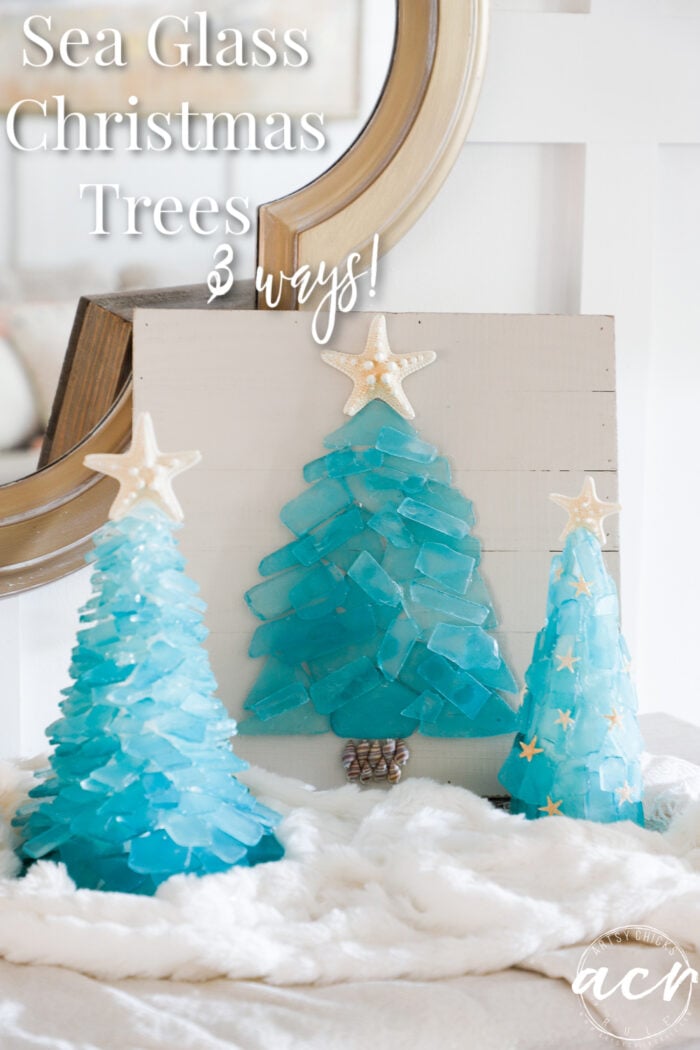 DIY Sea Glass Christmas Trees (3 ways!)
