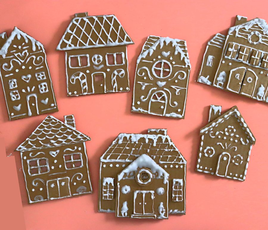 DIY gingerbread house Garland – A girl and a glue gun