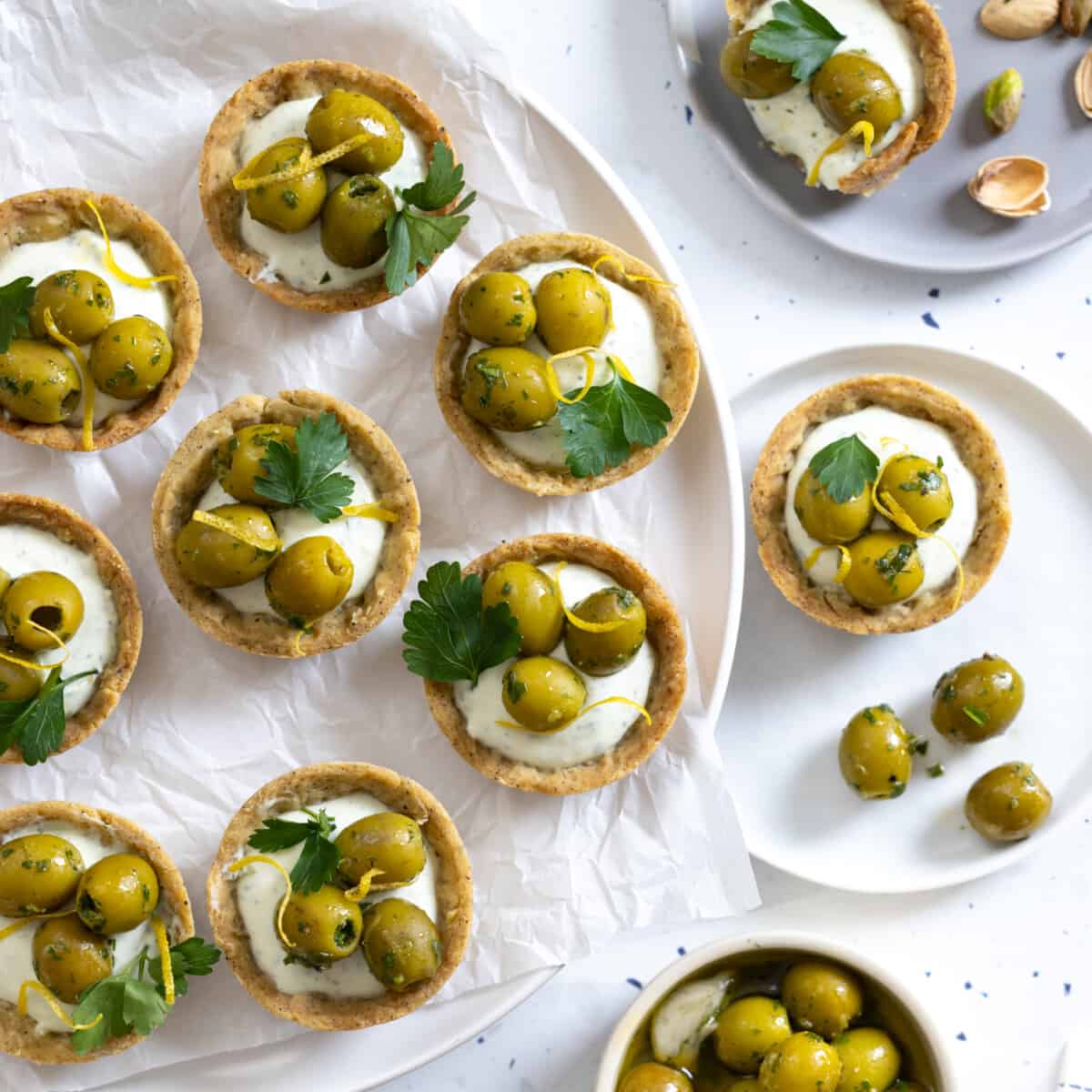 Herby Olive Goat Cheese Tartlets