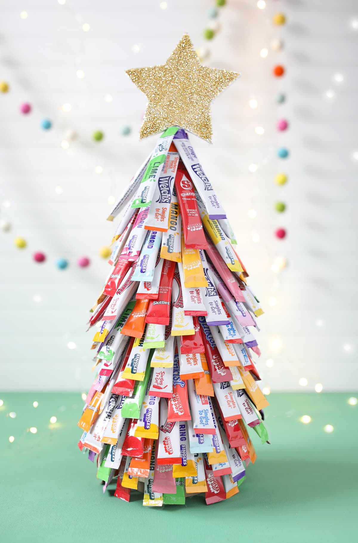 How to Make A Drink Packet Christmas Tree
