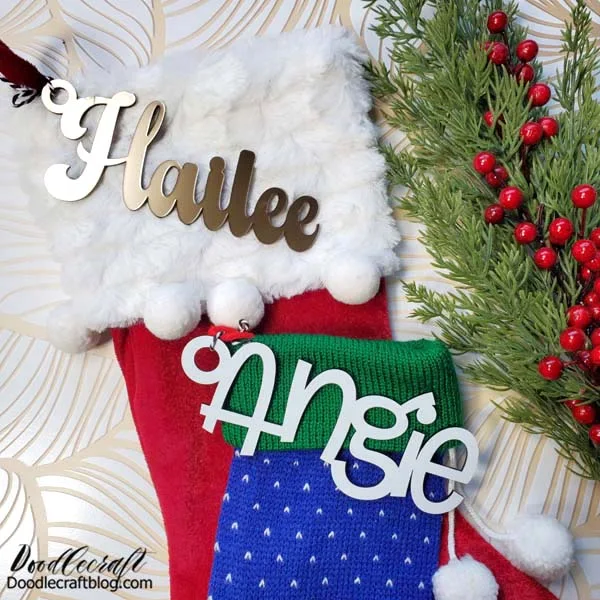 How to Make DIY Personalized Acrylic Stocking Tags