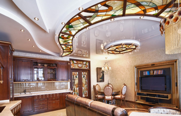 Indian Traditional Square PVC False Ceiling Design with Painted