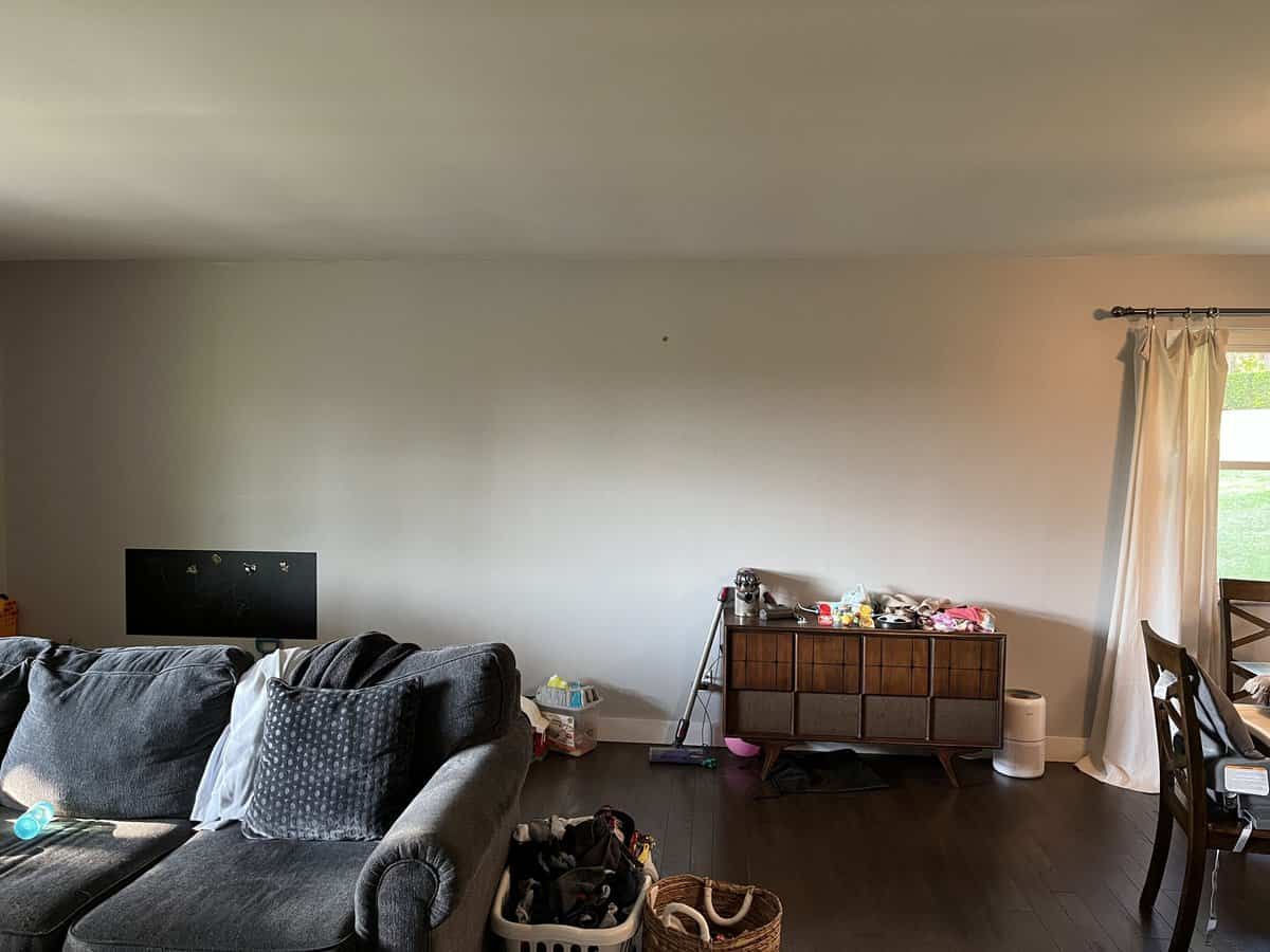 living room and dining room before