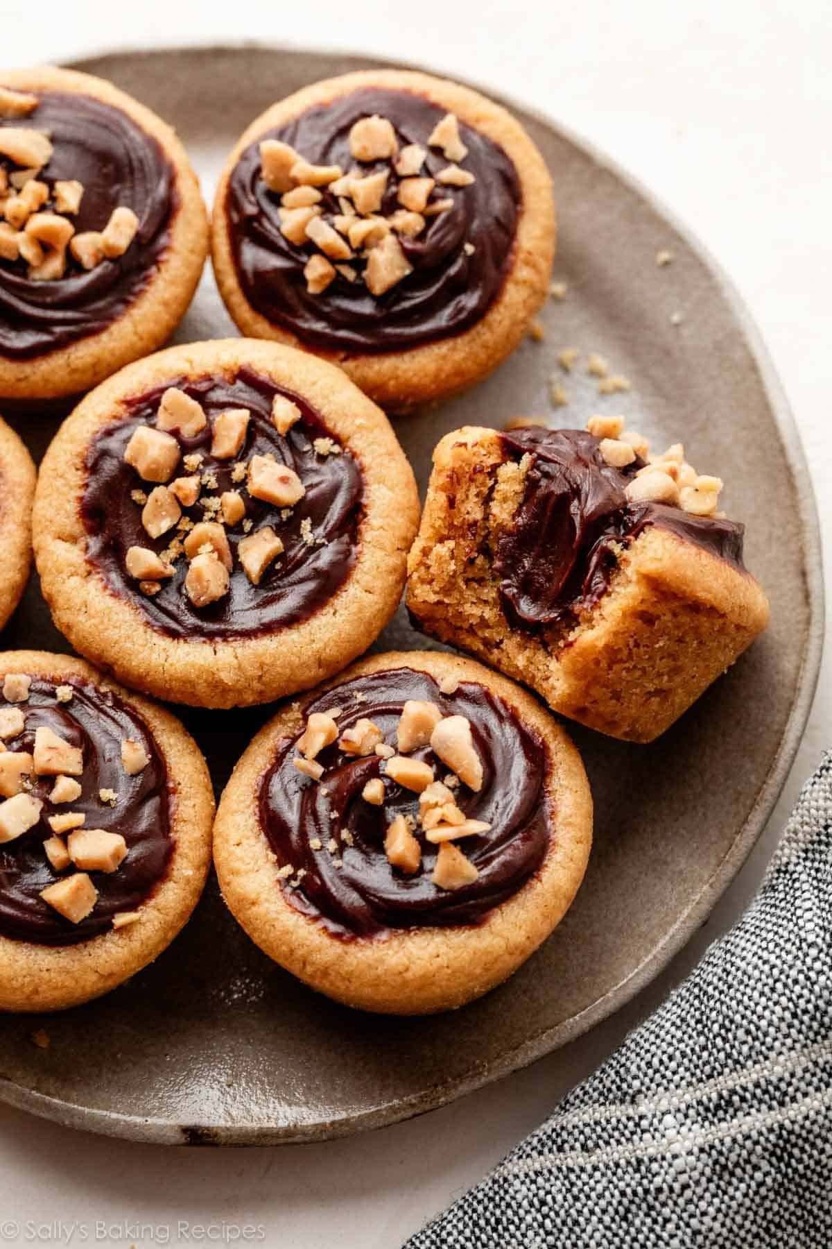 Peanut Butter Fudge Puddles (Cookie Cups)