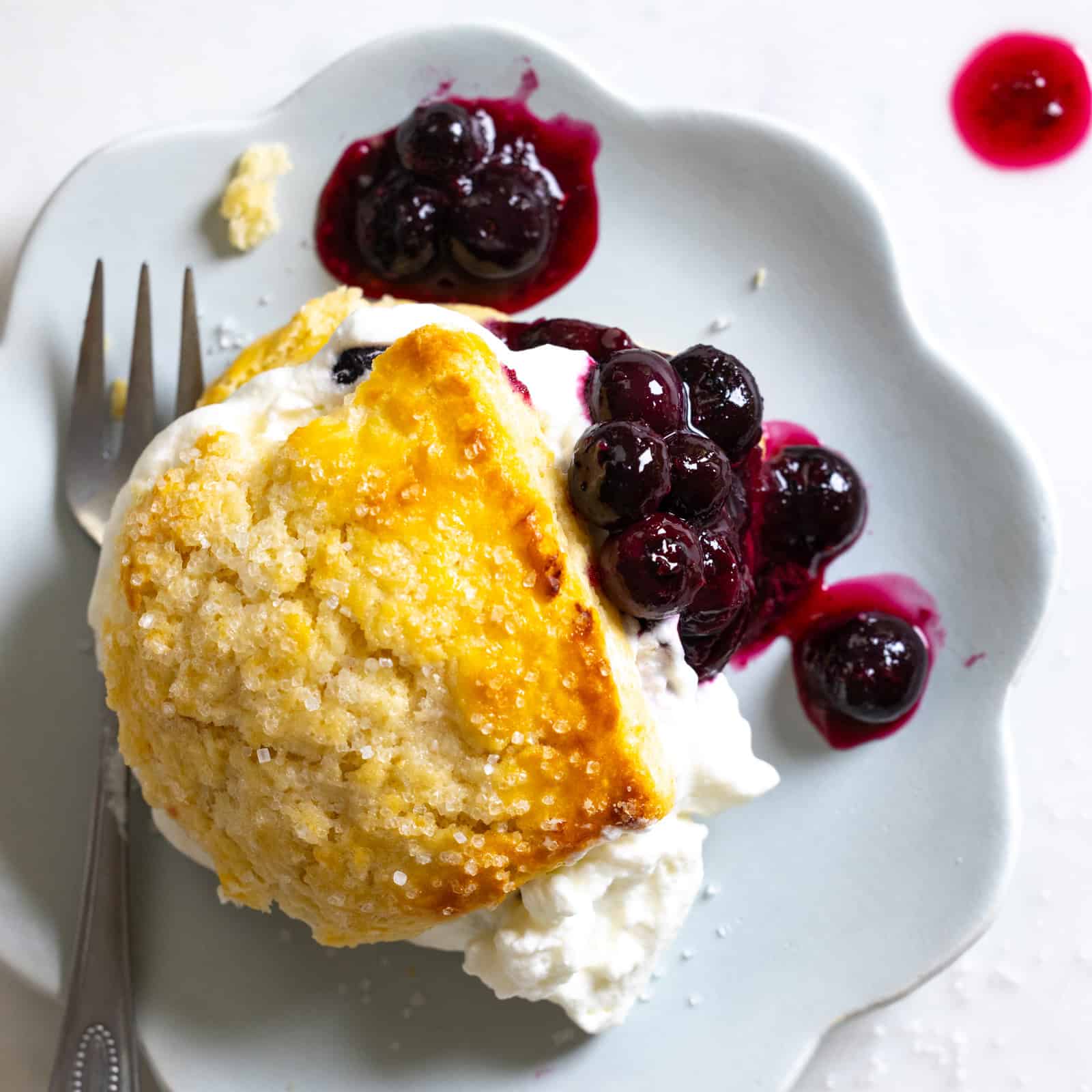 Roasted Blueberry Shortcakes