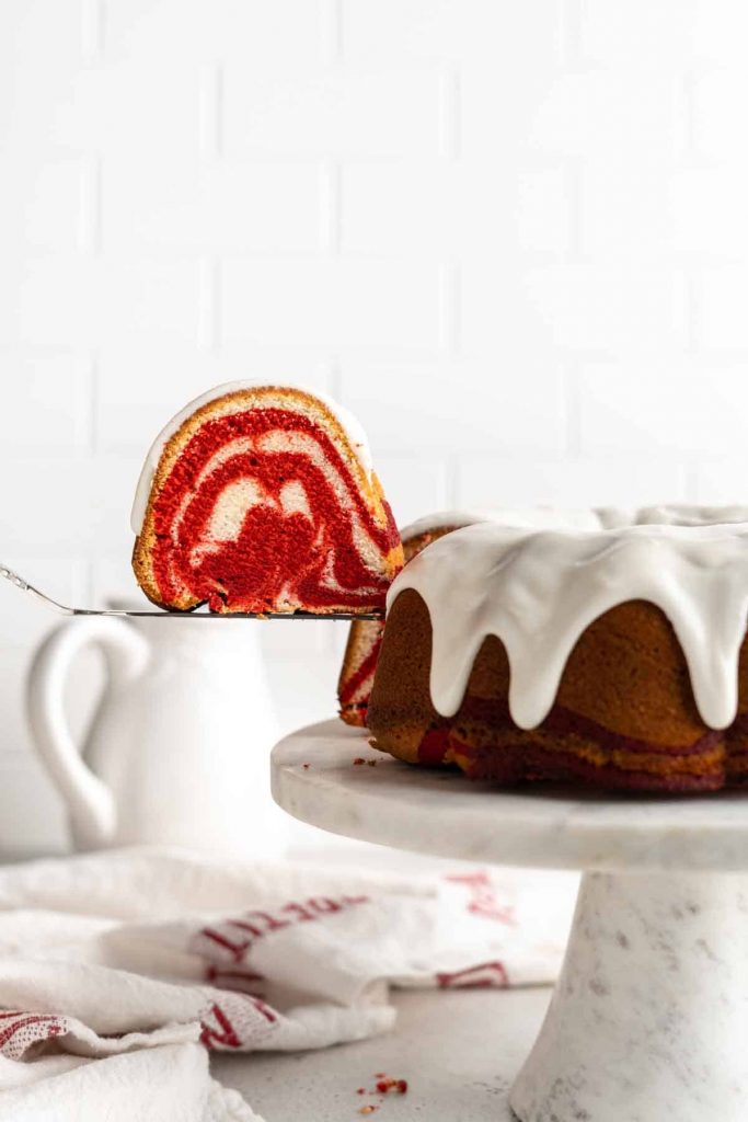 Showstopping Red Velvet Marble Cake Recipe