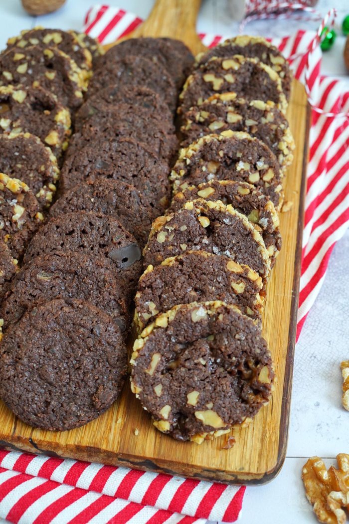 Slice ‘n’ Bake Chocolate Christmas Cookies