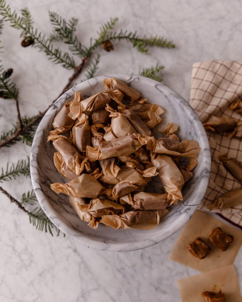 Soft Homemade Caramels for the Holidays (Dairy-Free)