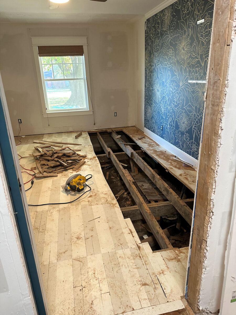 Walk-In Closet & Laundry Room: The Work Has Begun! (Plus, Should I Put Tile In The Laundry Area?)