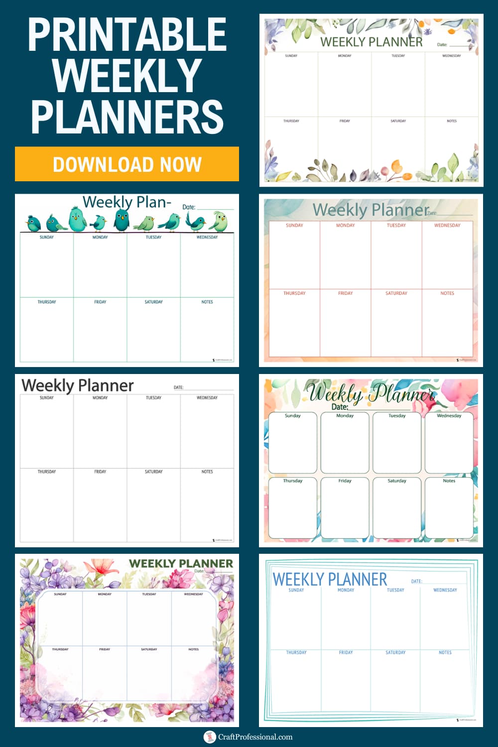 Weekly Planner Printables