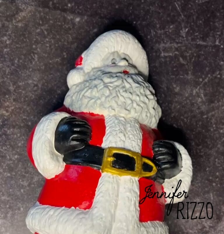 Wood-Look Rustic Santa Thrift Store Makeover