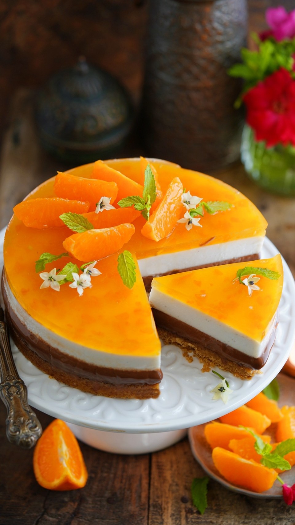 Terry's Inspired Chocolate Orange Eggless Cake ... a celebration of flavours 16 Chocolate Vanilla Orange Layered Eggless Cake