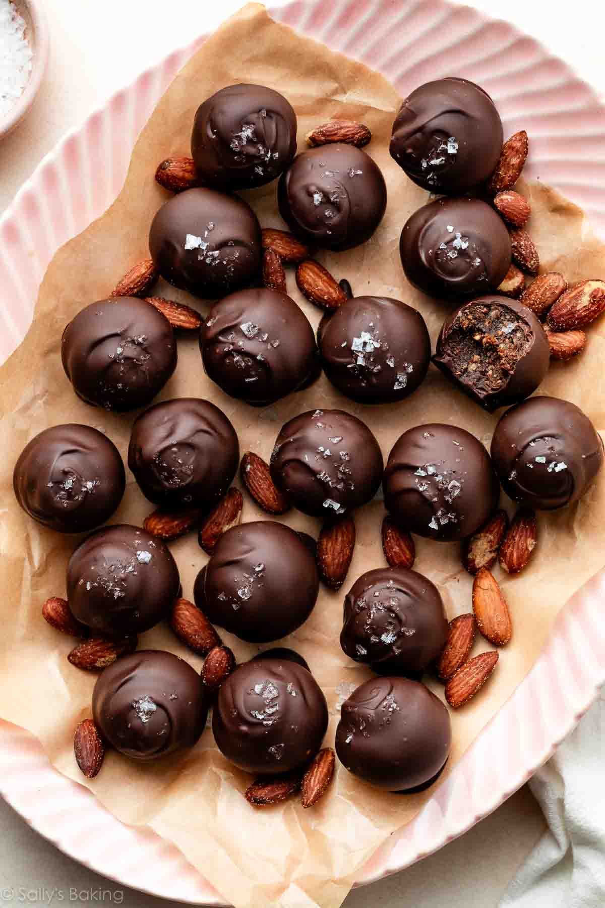 Chocolate-Covered Date & Almond Truffles
