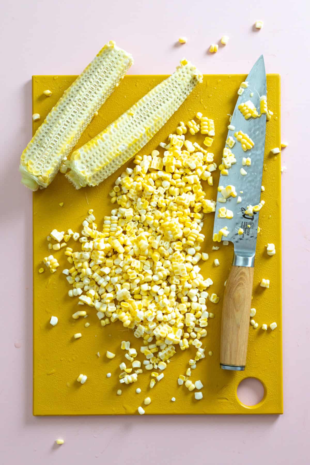 freshly cut corn