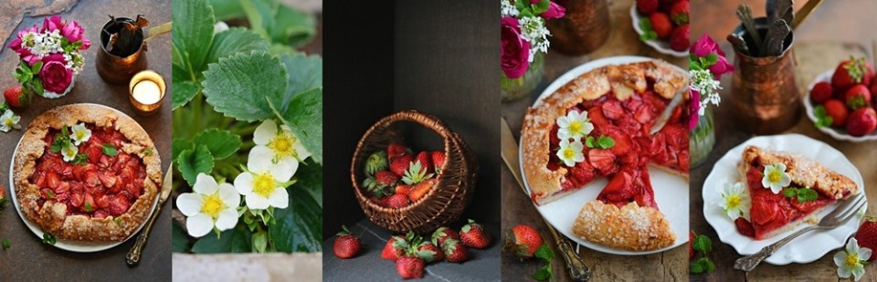 Rustic Eggless Strawberry Almond Galette Recipe